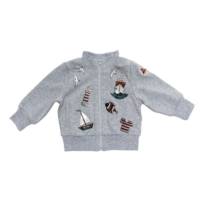 Felpa aperta in cotone