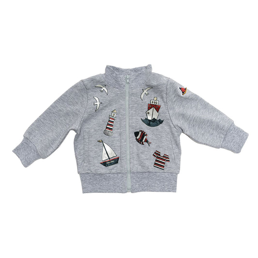 Felpa aperta in cotone