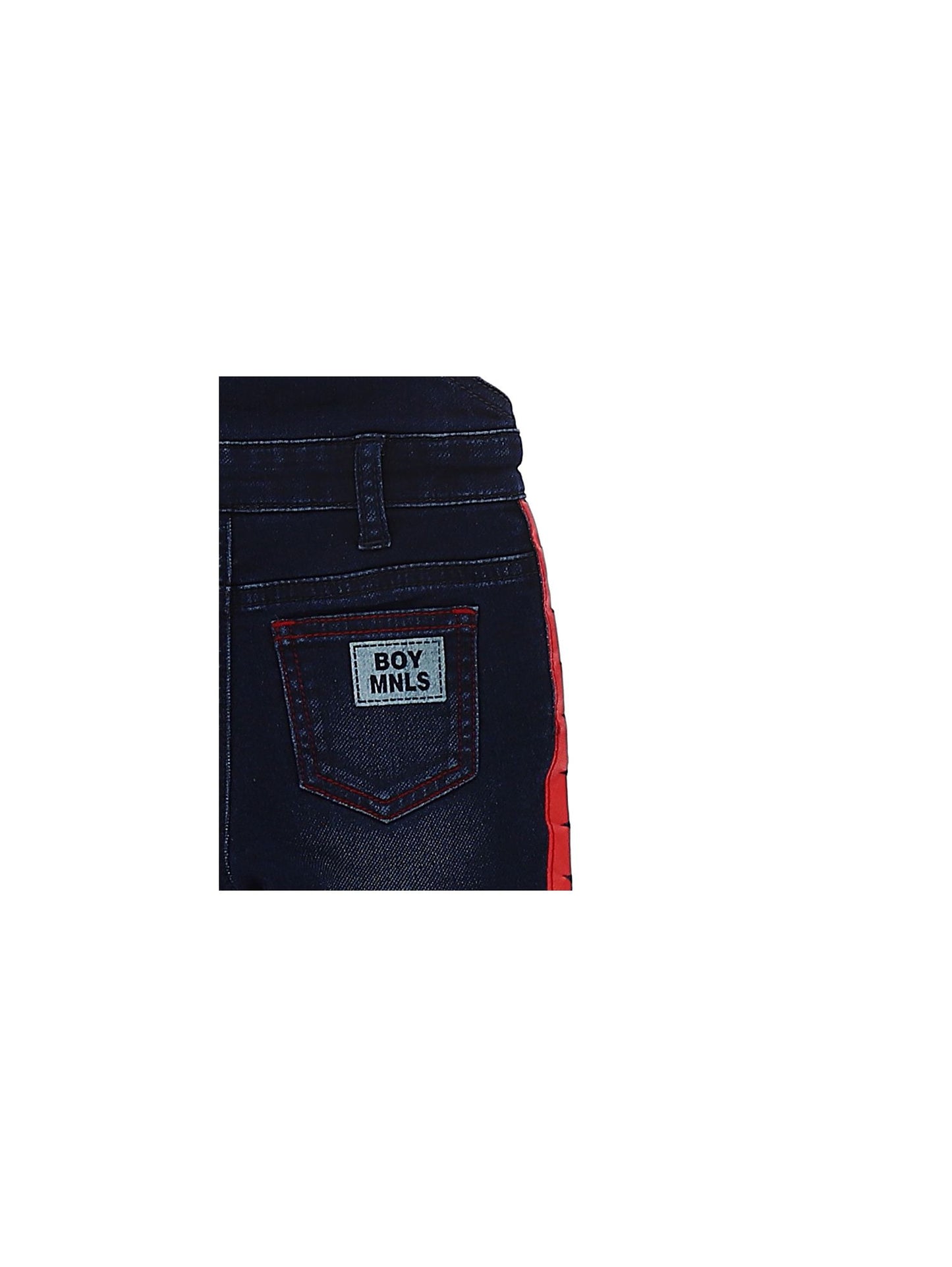 Salopette felpa effetto denim bande