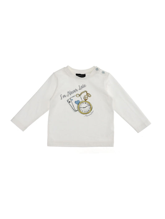 T-shirt jersey stampa orologio