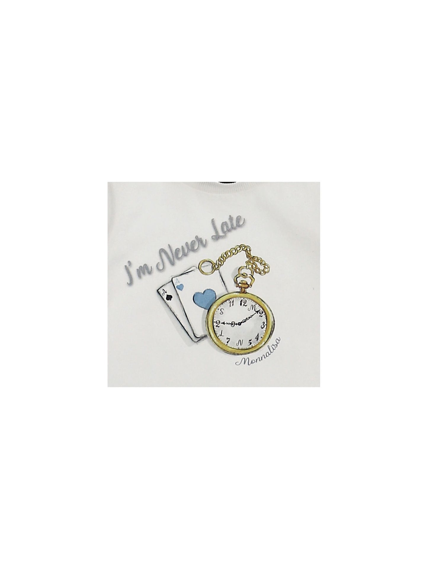 T-shirt jersey stampa orologio