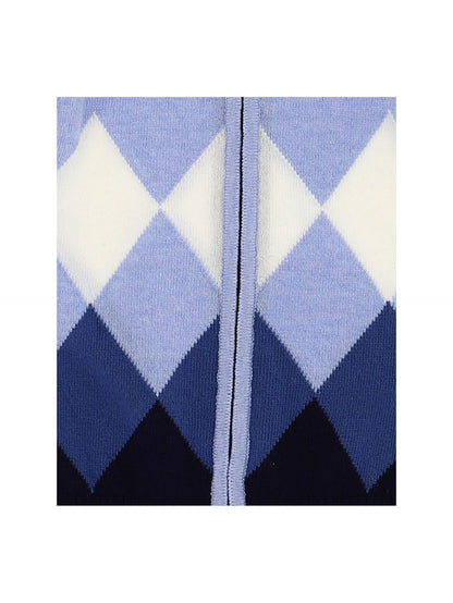 Cardigan misto cashmere rombi