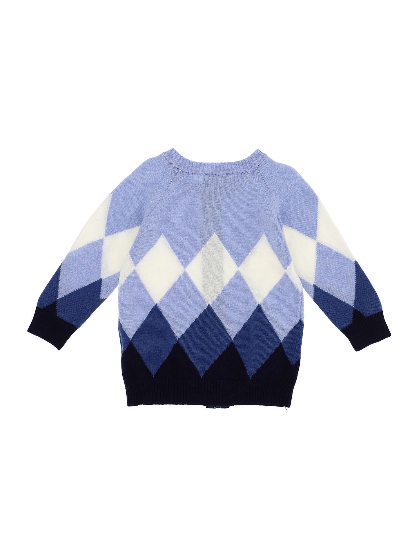 Cardigan misto cashmere rombi