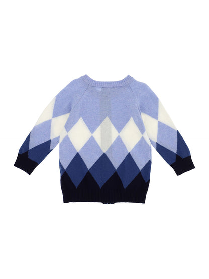 Cardigan misto cashmere rombi