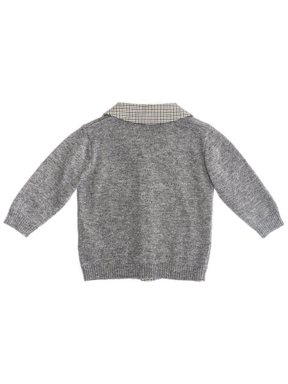 Cardigan pied-de-poule