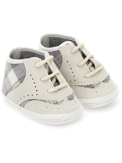 Checkered suede shoes