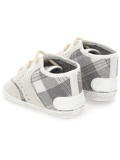 Checkered suede shoes