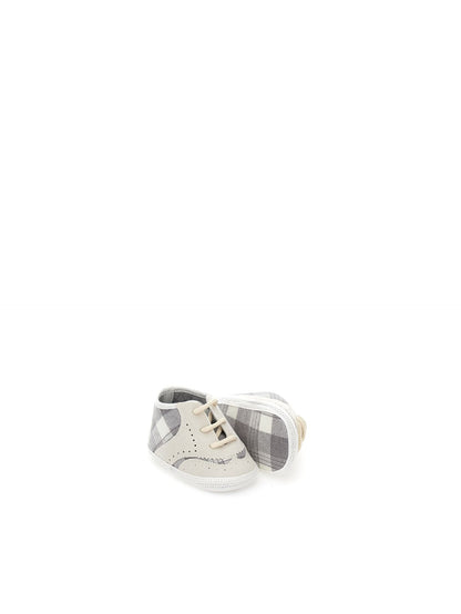 Checkered suede shoes