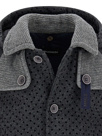 Polka dot flannel jacket