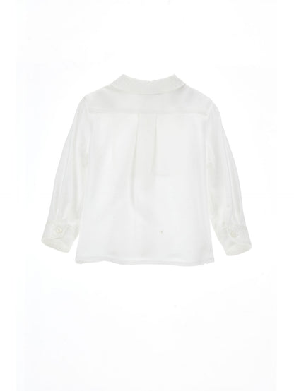 Piquet shirt with bow tie