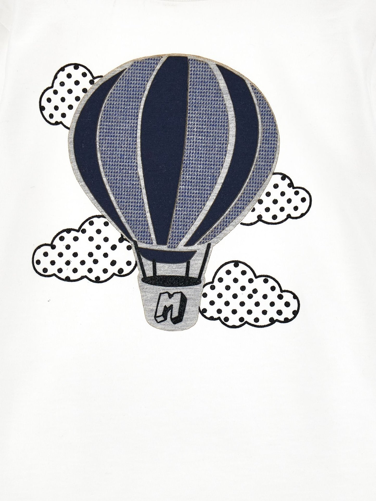 T-shirt girocollo con mongolfiera