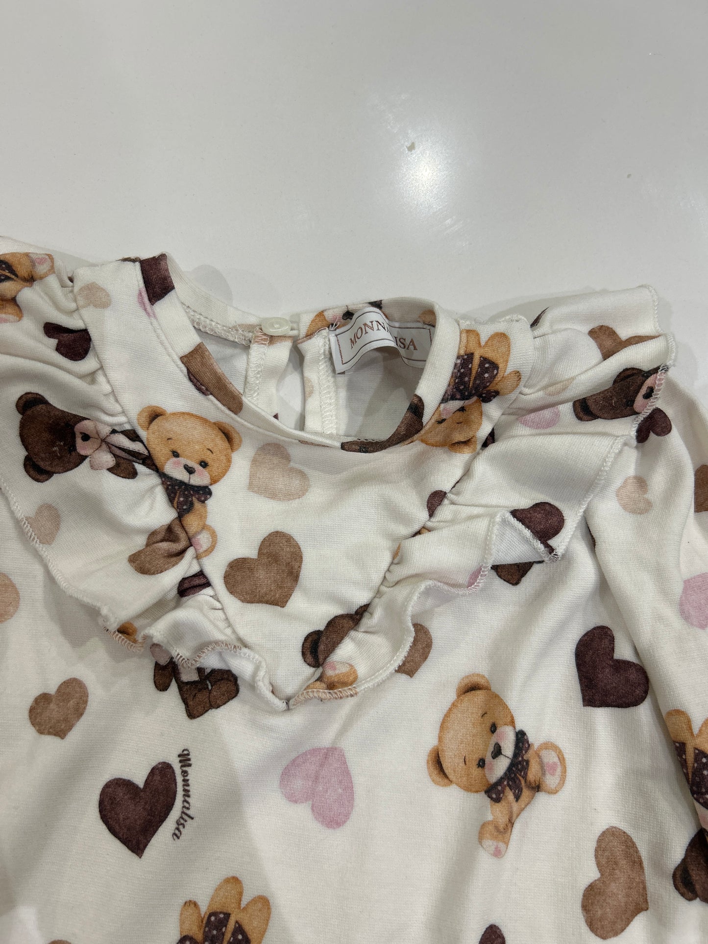 Abito jersey con balza