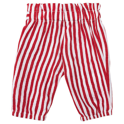 Ruffled striped trousers