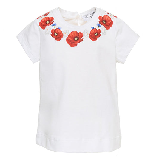 Collier de fleurs imprimé t-shirt