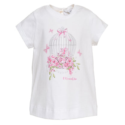 T-shirt stampa gabbietta