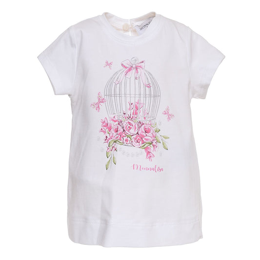 Satin ruffle T-shirt