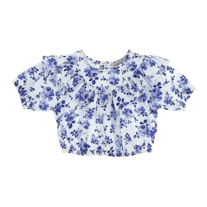 Majolica-effect print top
