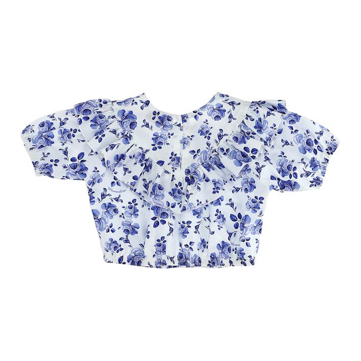 Majolica-effect print top