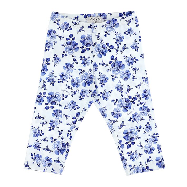 Leggings bambina in jersey stampa maiolica