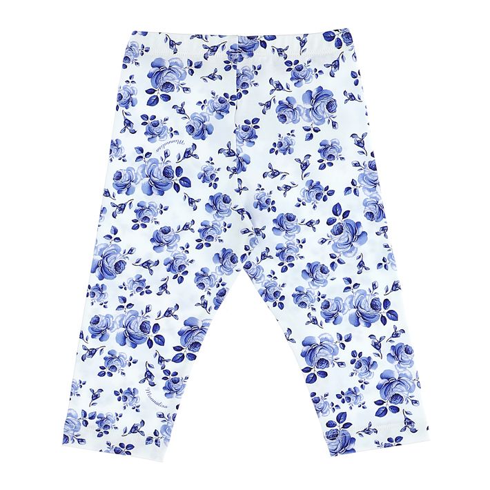Leggings bambina in jersey stampa maiolica