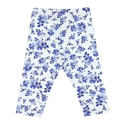 Leggings bambina in jersey stampa maiolica