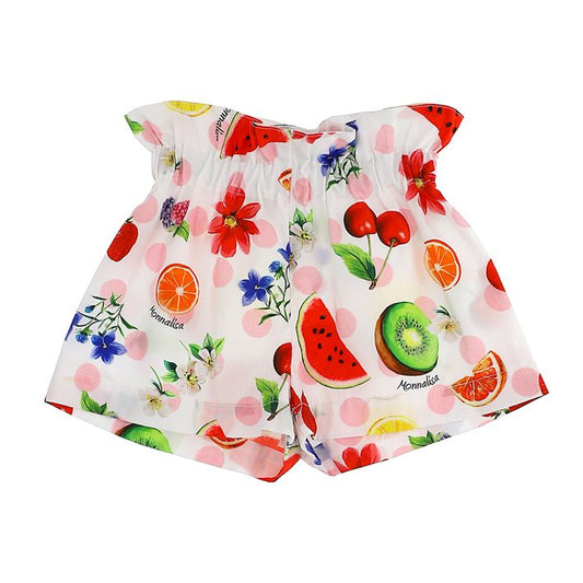 Printed poplin shorts