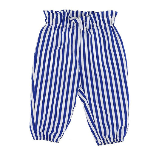 Striped poplin trousers
