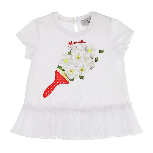 T-shirt cotone con plissè