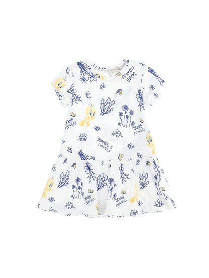 Tweety low-waisted jersey dress