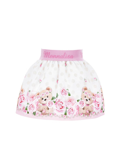 Cotton skirt with logo elastic