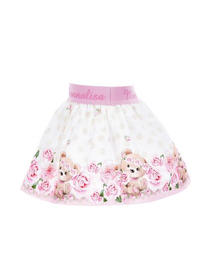 Cotton skirt with logo elastic