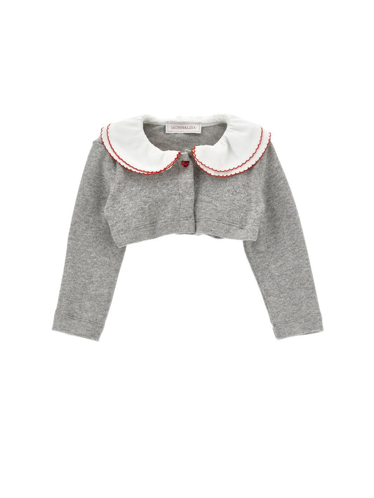 Cotton angora wrap with collar