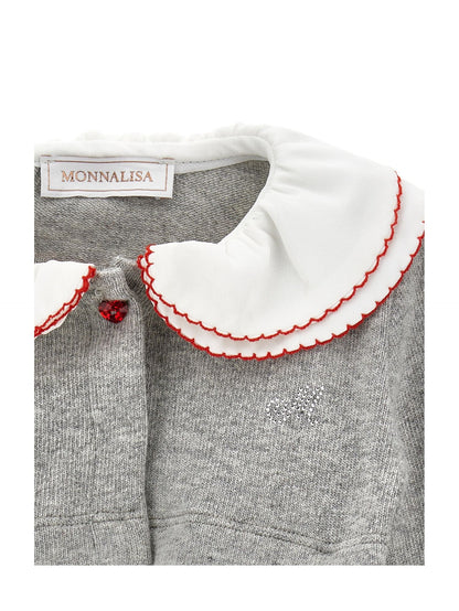 Cotton angora wrap with collar