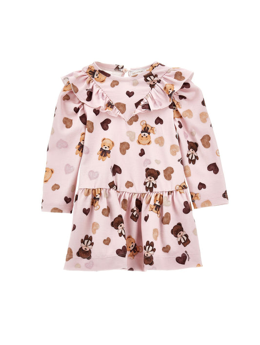 Jersey dress with ruffle