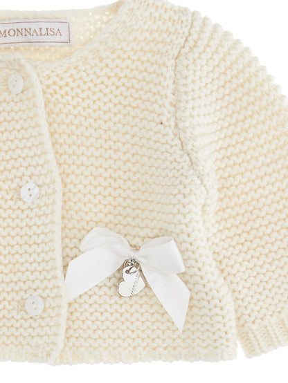 Garter stitch tricot cardigan