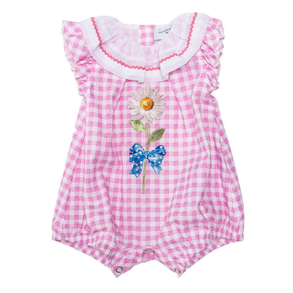 Daisy gingham romper