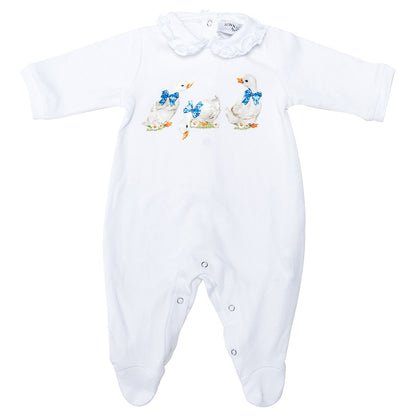 Baby onesie with ducklings