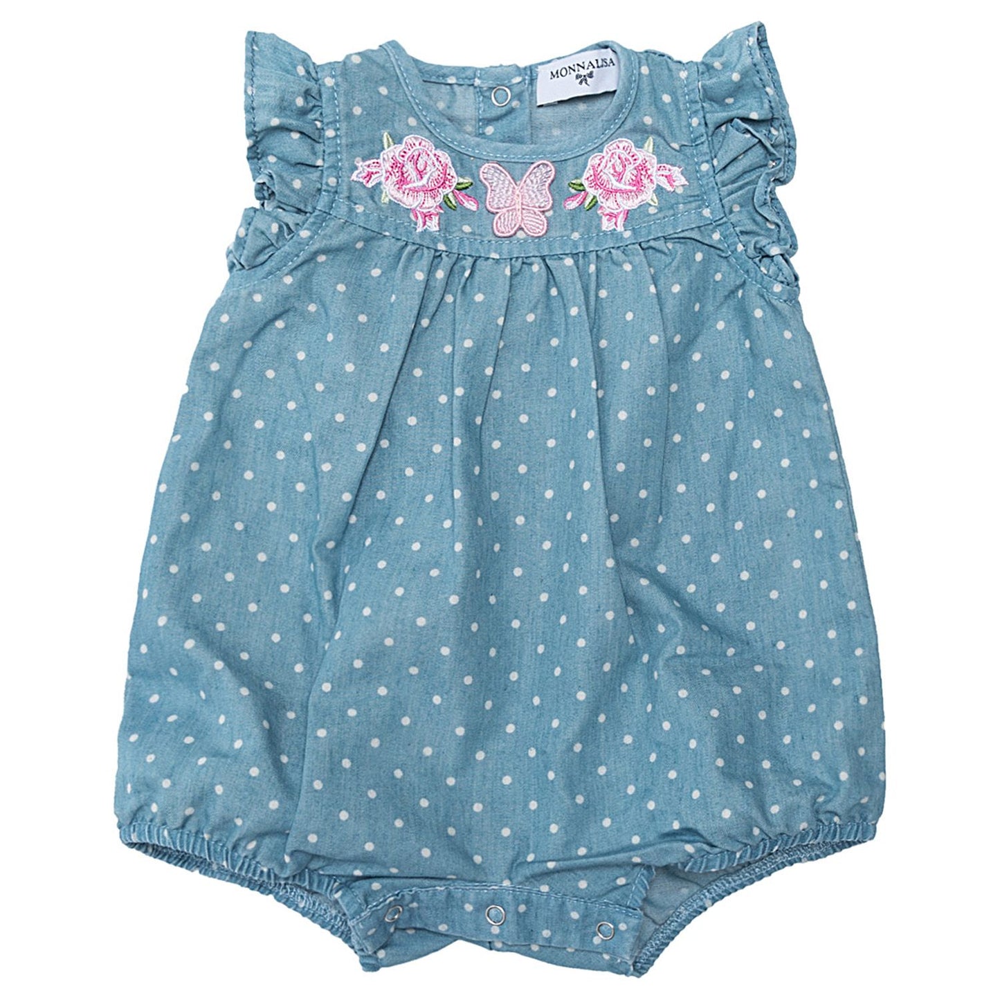 Cotton polka dot romper