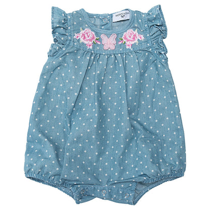 Cotton polka dot romper