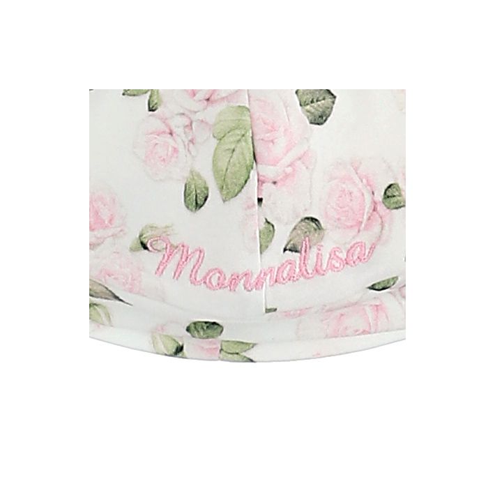 Rose print baby hat