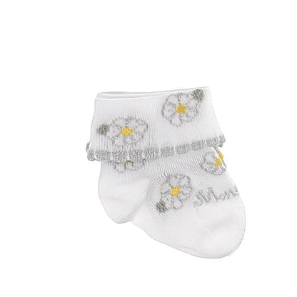 Set of baby socks with flowers