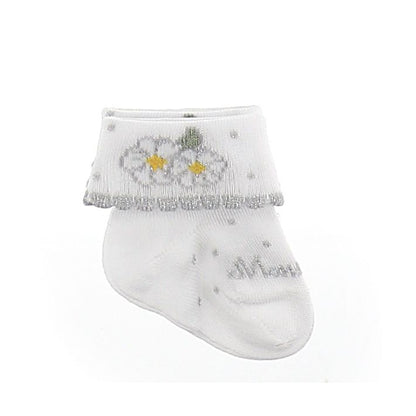 Set of baby socks with flowers