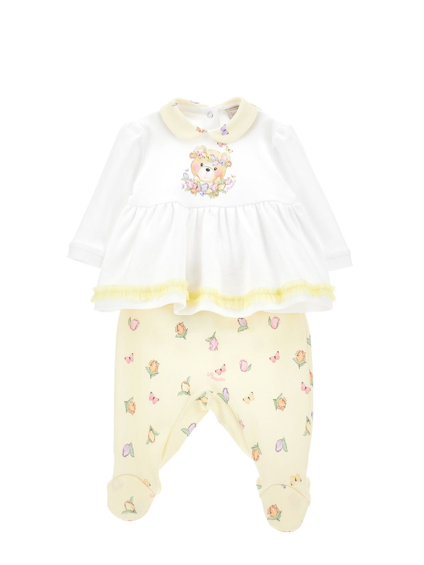 Ensemble bébé fille, deux pièces en coton