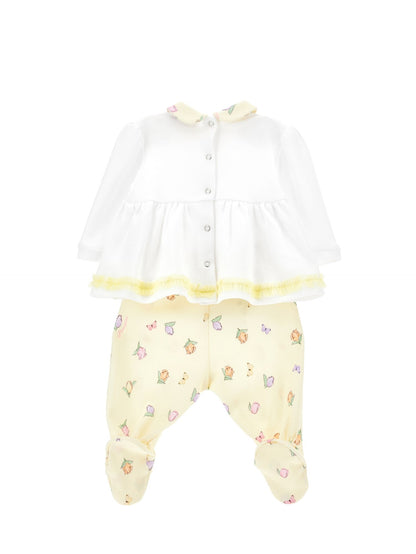 Ensemble bébé fille, deux pièces en coton