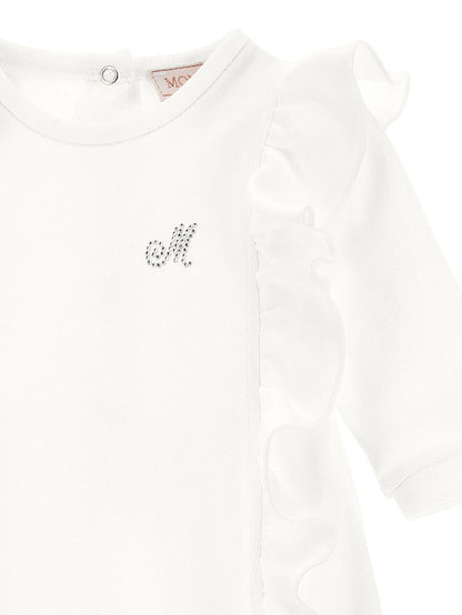 Two-piece set with rhinestone logo