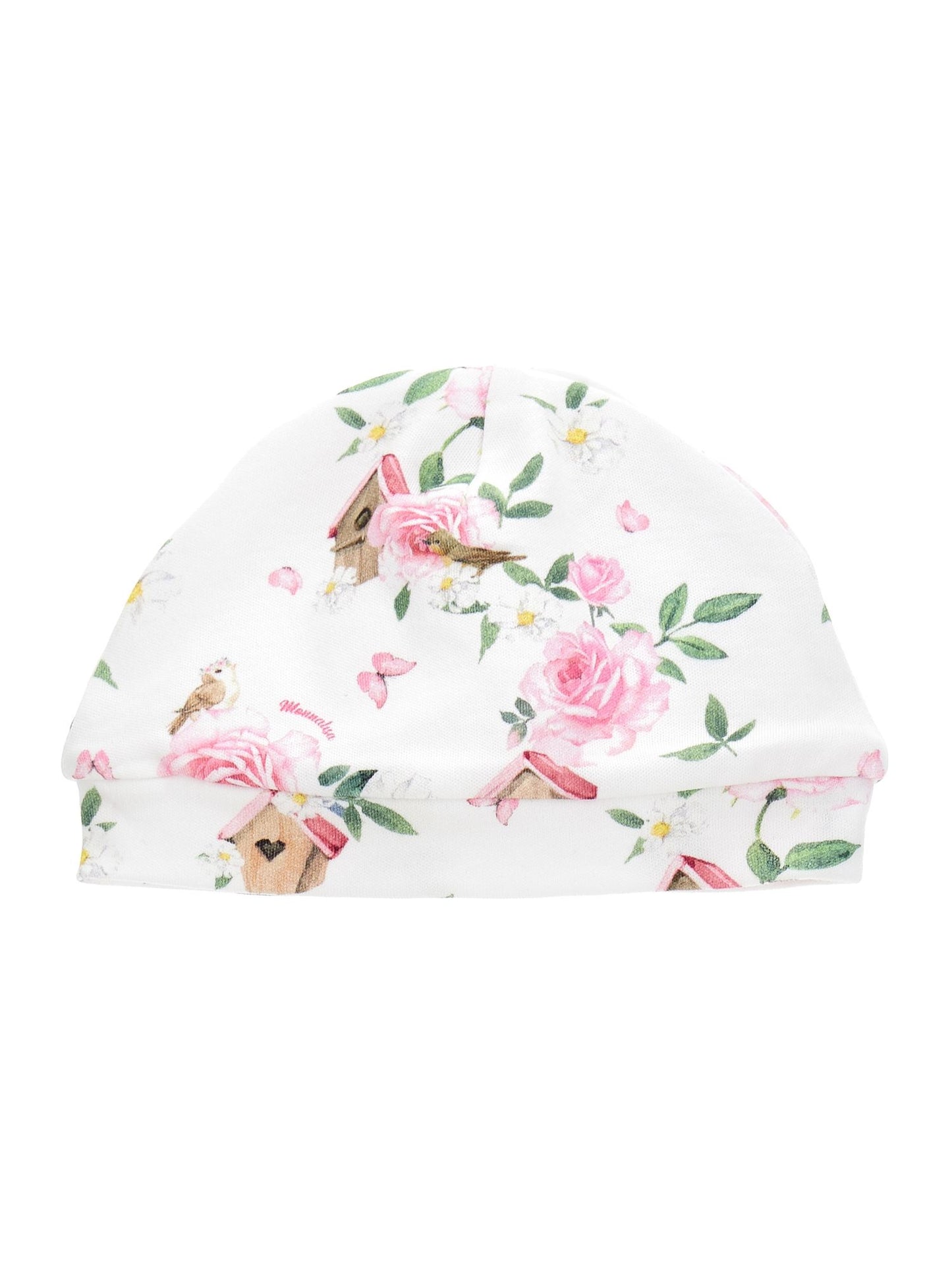 Kappe aus Baumwolle mit Rosenprint