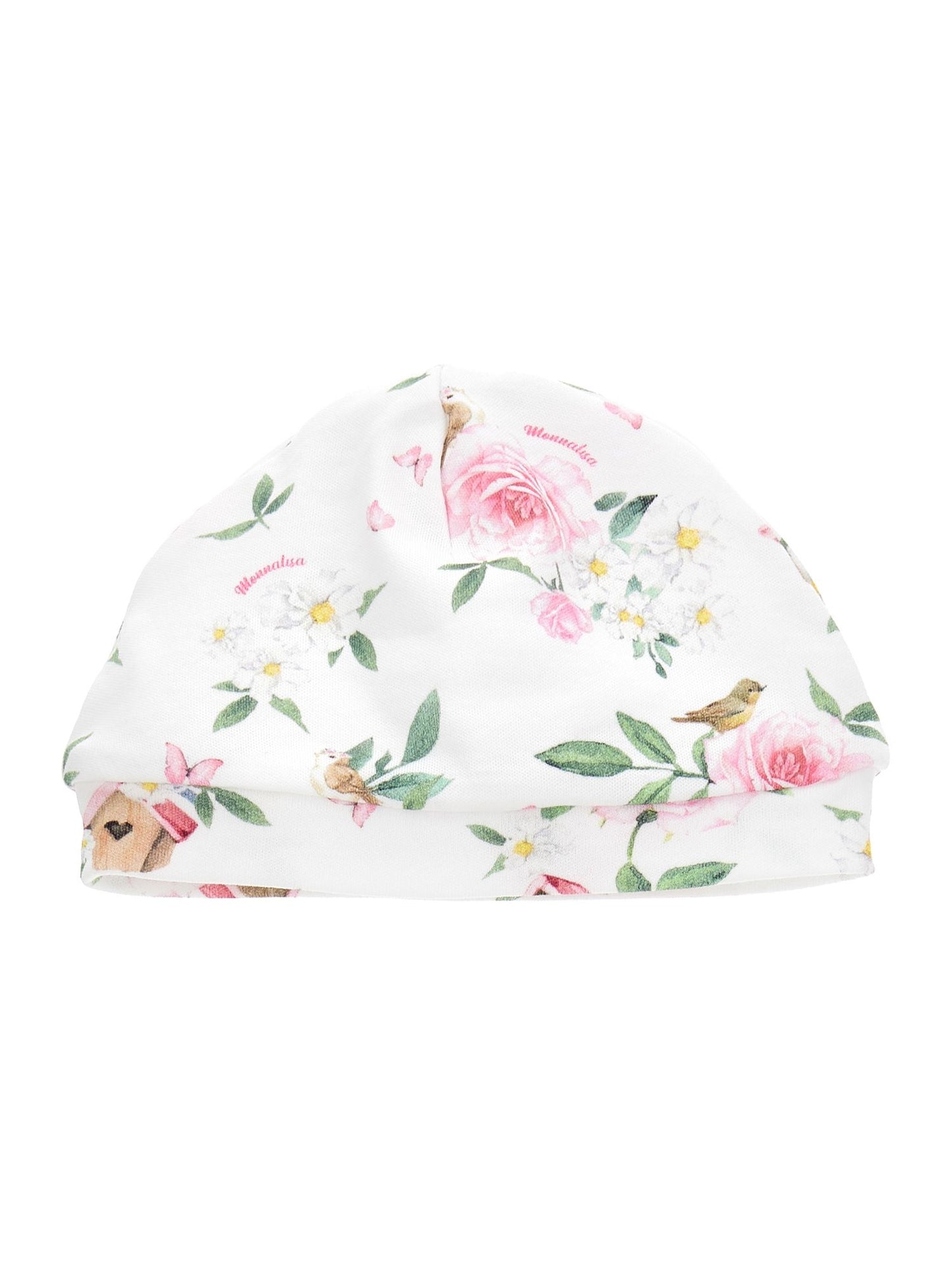 Kappe aus Baumwolle mit Rosenprint
