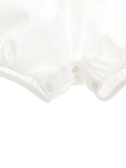 Cotton romper with flounces