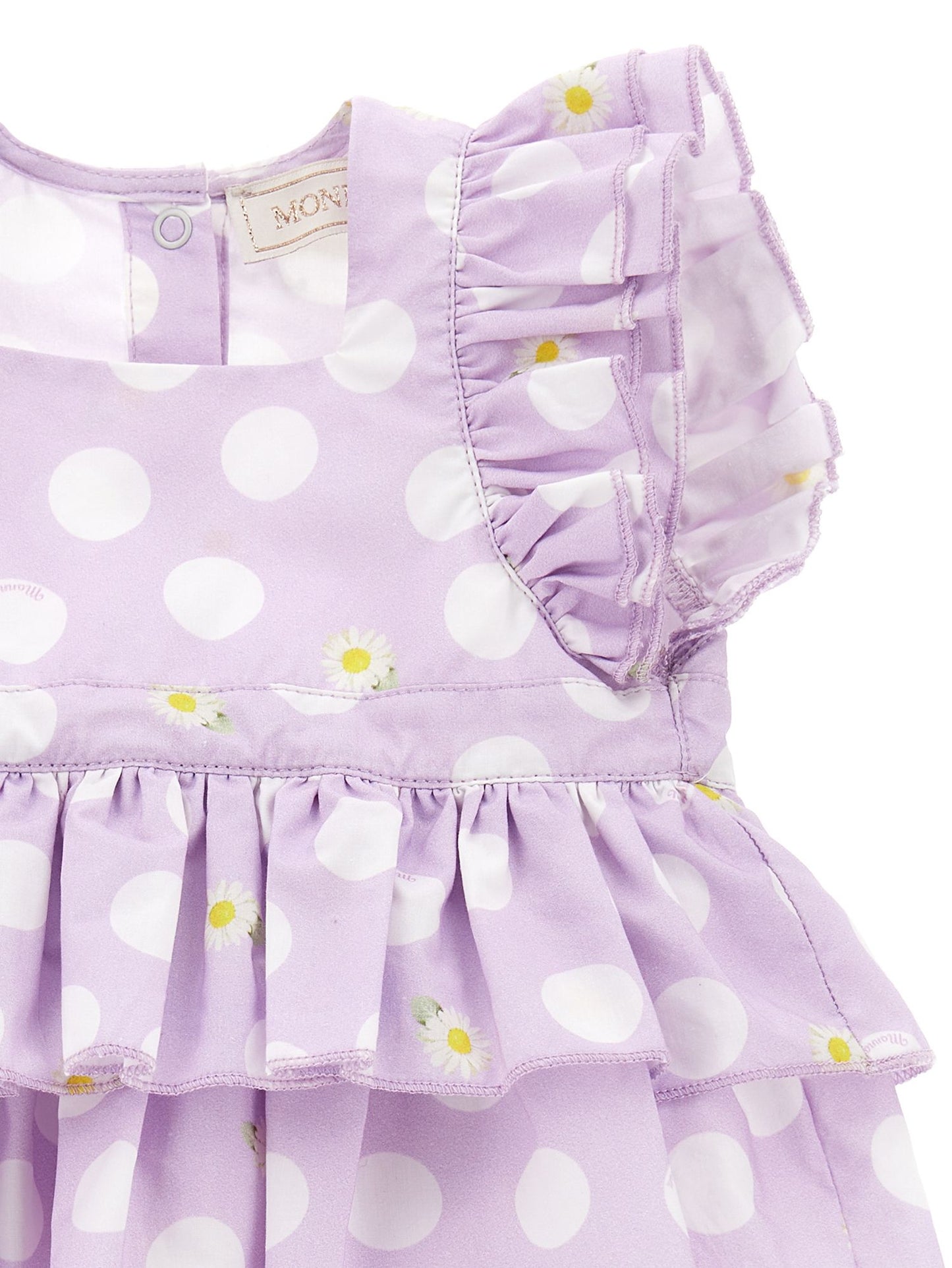 Polka dot poplin romper