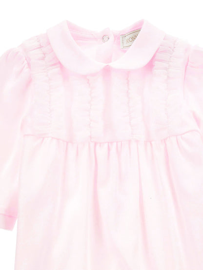 Three-piece suit with ruffles